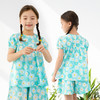 贝贝怡童装女童短袖衬衫2022夏季碎花可爱儿童上衣中大童洋气 商品缩略图1