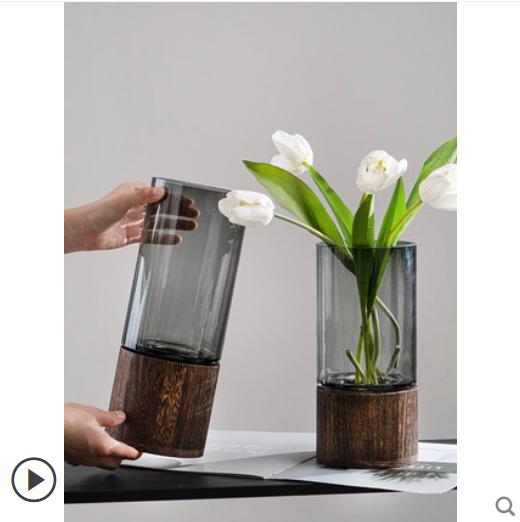 简约现代创意轻奢花瓶--圆木直筒 商品图3