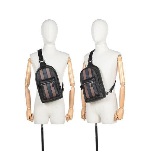 COACH/蔻驰 2021款 男士皮革WEST校园风单肩斜挎包胸包 3180 商品图4