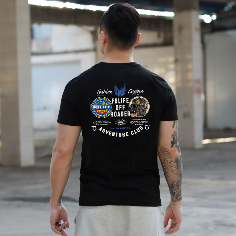 2022自由基地FB原创设计越野车硬派团队定制T恤衫潮流休闲半袖体T NMT-1812