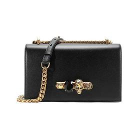 【国内现货】Alexander McQueen/亚历山大麦昆 2021款 女士Jewelled Satchel系列牛皮单肩斜挎包 554128 CMO0T