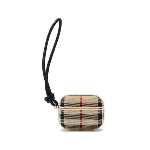 【国内现货】BURBERRY/博柏利 2021款 男女通用款织物/配皮AirPods Pro保护套耳机收纳盒/挂饰 80388451 商品图0