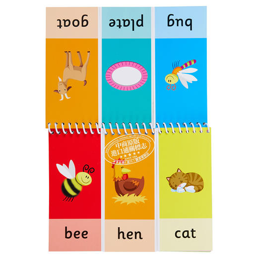 【中商原版】Flipover Phonics Short Vowels 里奥船长 cvc英语自然拼读卡片 phonics教材小学英文音标台历翻翻卡教具 商品图7