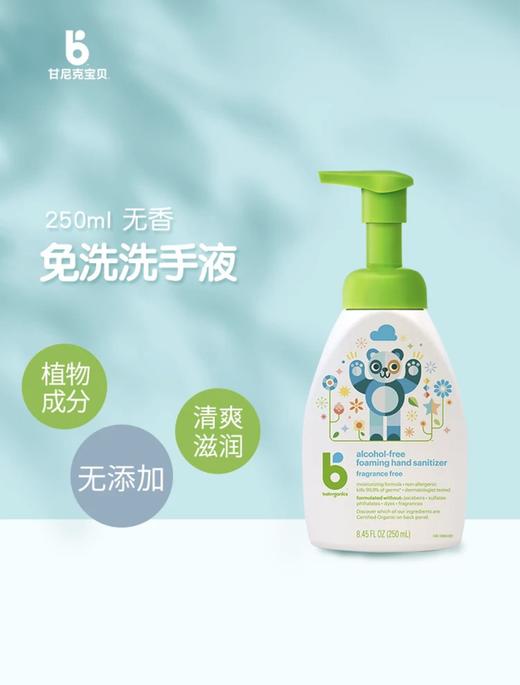 甘尼克Baby Ganics 泡沫免洗洗手液（无香） 商品图0