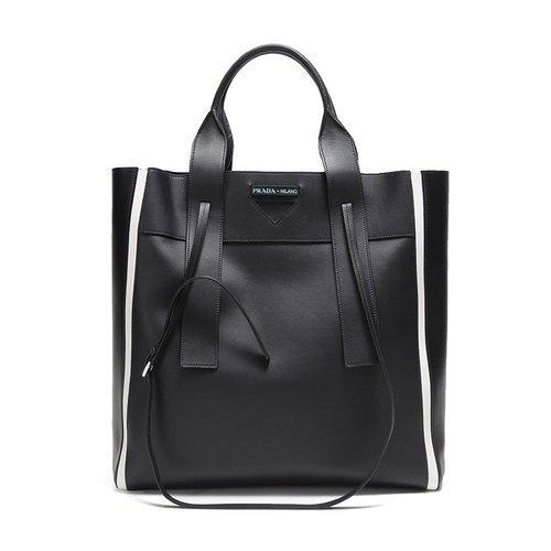 【现货秒发】PRADA/普拉达 女士手提包 Ouverture系列牛皮大号单肩 1BG230 2B2J V OWH 商品图0