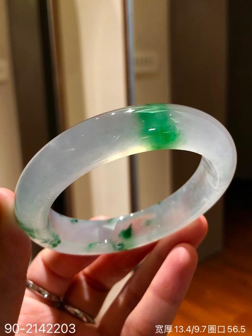 高冰飘花手镯【90-2142203】圈口56.5～具体价格微信咨询 商品图7
