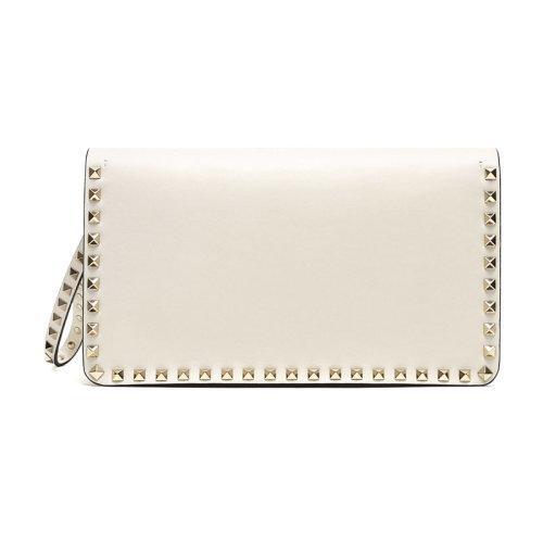 【现货秒发】Valentino/华伦天奴 女士皮质铆钉装饰手拿包 SW2B0E80BOL 商品图2