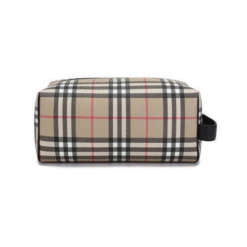 BURBERRY/博柏利【22春夏新款】男女通用款聚氨酯/织物/皮革手拿包旅行收纳袋 80495901 商品图3