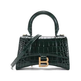 Balenciaga/巴黎世家 女士超小号牛皮Hourglass手提单肩斜挎包592833 1LRGM