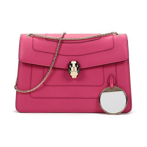 【现货秒发】BVLGARI/宝格丽女士SERPENTIFOREVER系列牛皮蛇头扣手提单肩包 288703 商品图0