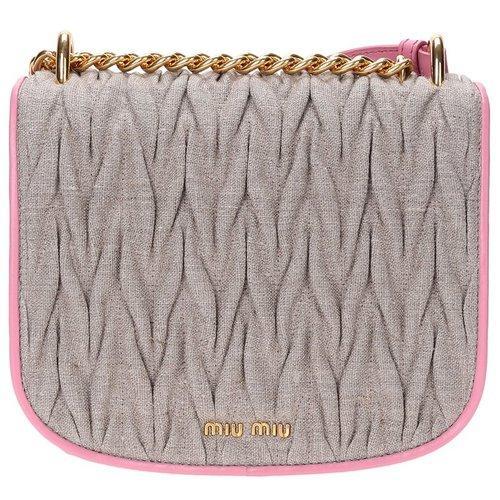 【现货秒发】MiuMiu/缪缪 女士织物/配皮单肩斜挎包 5BD025 2EGJ 商品图3