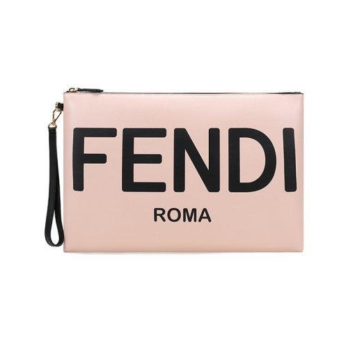 【国内现货】FENDI/芬迪 2021款 女士牛皮革大号扁平手拿包 8N0178 AEHR 商品图0