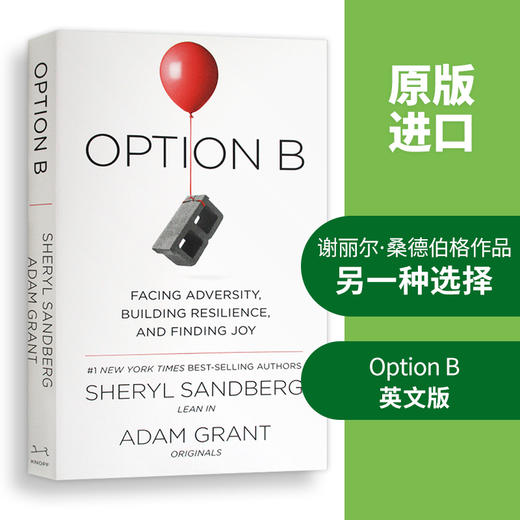 方案B 英文原版 Option B 面对逆境 建立韧性并寻求快乐 另一种选择 英文版b选项 向前一步作者 Sheryl Sandberg 励志读物进口书 商品图2