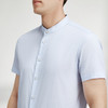 【特价】【含麻】柒牌男士短袖衬衫经典条纹夏季新款男生通勤上装立领衬衣	122A70320 商品缩略图2