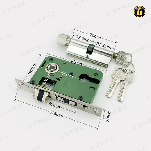 〖A045〗313铬锌小50锁体(195孔距) 商品图1