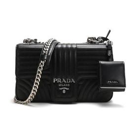 【国内现货】PRADA/普拉达 单肩包女士Diagramme系列皮质中号手提包1BD1082D91