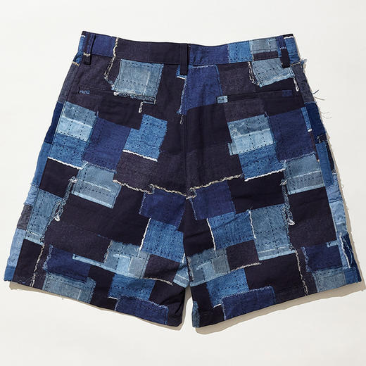 KUON Patchwork Shorts 古布印花拼接短裤 休闲裤 日本制 商品图1