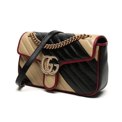 【现货秒发】GUCCI/古驰 女士GG Marmont系列牛皮革小号单肩斜挎包 443497 0OLOX 商品图1