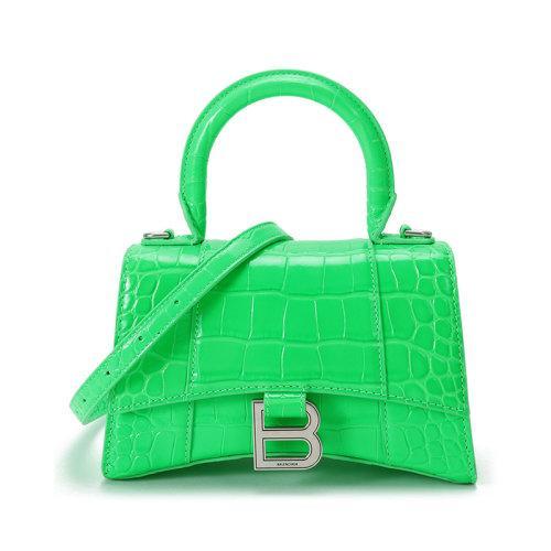 【国内现货】Balenciaga/巴黎世家 女士牛皮HOURGLASS超小号手提单肩斜挎包 592833 1LR6Y 商品图0