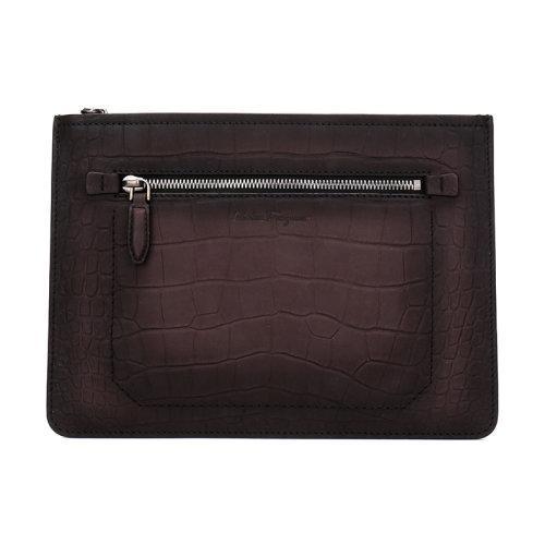 【现货秒发】SalvatoreFerragamo/菲拉格慕男士FIRENZEANIM系列牛皮手拿包240992 商品图0