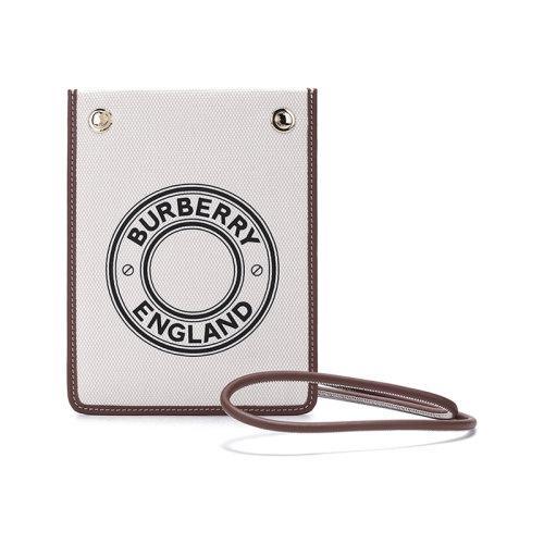 BURBERRY/博柏利【21秋冬新款】女款织物/配皮单肩斜挎包颈部挂包 80388221 商品图0