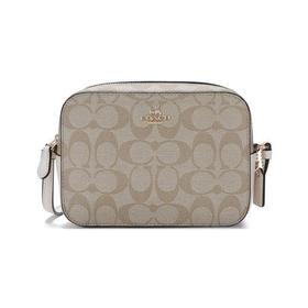 【国内现货】COACH/蔻驰 女士迷你款涂层帆布/配皮单肩斜挎包相机包 91677