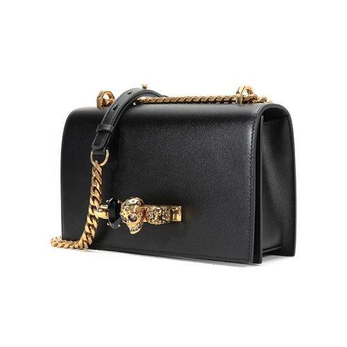 【国内现货】Alexander McQueen/亚历山大麦昆 2021款 女士Jewelled Satchel系列牛皮单肩斜挎包 554128 CMO0T 商品图1