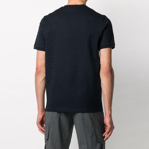 【一】EMPORIO ARMANI 阿玛尼 男士圆领短袖T恤 深蓝 8N1TL7 1JHWZ 0920 商品图2