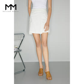 【商场同款】麦檬夏不规则下摆叠褶开叉半身裙5C6141671