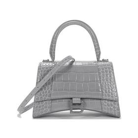 【国内现货】Balenciaga/巴黎世家 2021款 女士牛皮革Hourglass手提单肩斜挎包沙漏包小号 593546 1LR6Y