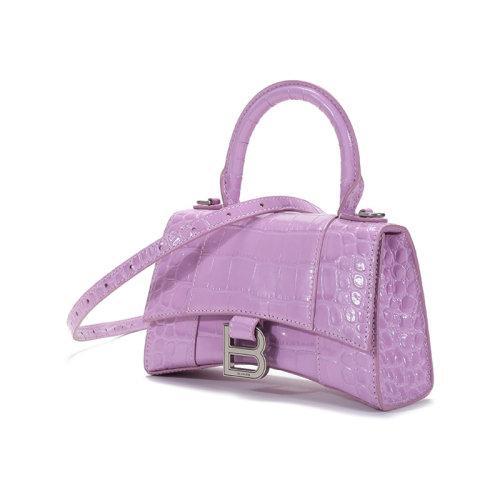 【国内现货】Balenciaga/巴黎世家 女士牛皮HOURGLASS超小号手提单肩斜挎包 592833 1LR6Y 商品图6