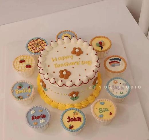 手绘蛋糕＋10个纸杯 （提前24小时预订） 商品图0