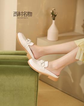 西村名物2022春夏新款穆勒拖凉拖鞋女夏单鞋子X22AH19971