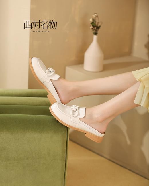 西村名物2022春夏新款穆勒拖凉拖鞋女夏单鞋子X22AH19971 商品图0