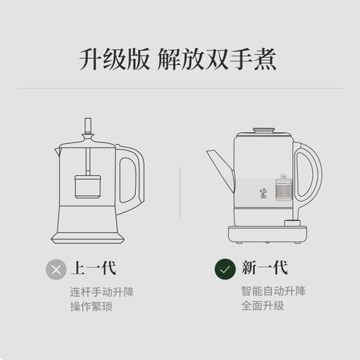 鸣盏 智能升降式煮茶器 一键全智能烧水壶 车载级芯片控制国产温控器智能恒温保温茶壶鸣盏MZ101 黑色 商品图8