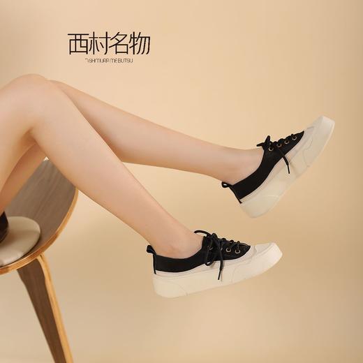 西村名物2022新款休闲时尚系带厚底ins单鞋X22AM10631 商品图1