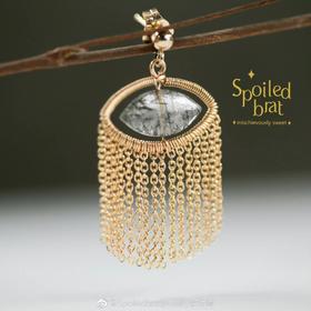 SpoiledBrat Jewelry 流苏系列马眼形发晶耳环