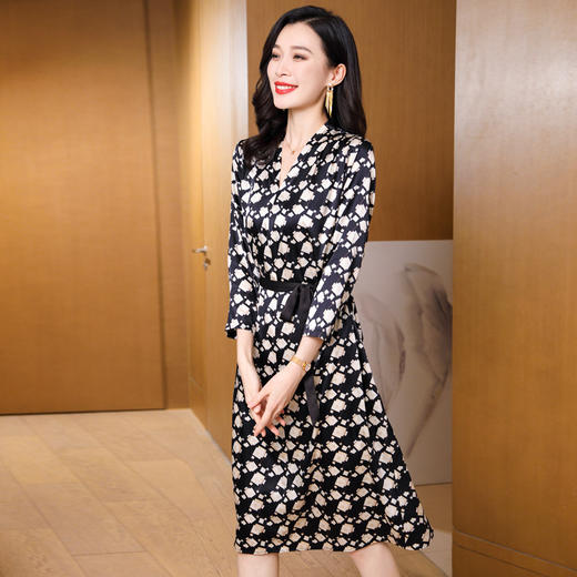 ASE-2355韩版印花气质时尚女士连衣裙 商品图3