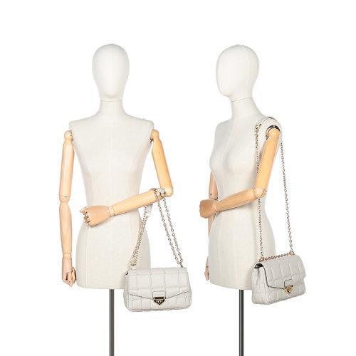 【高圆圆同款】Michael Kors/迈克·科尔斯 2021款 MK女包 SOHO系列羊皮铆钉装饰手提单肩斜挎包 30S1G1SL3L 商品图4