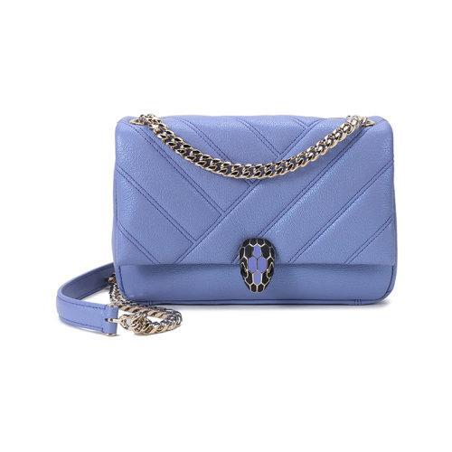 【国内现货】BVLGARI/宝格丽 2021款 女士小号SERPENTI CABOCHON系列羊皮蛇头扣绗缝手提单肩斜挎包 290617 商品图0