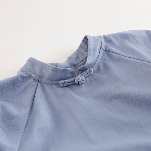 【马克珍妮 新中式】夏装 女童棉麻刺绣网纱连衣裙220866 商品图3