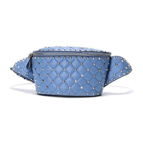 【现货秒发】Valentino/华伦天奴 女士羊皮铆钉腰包斜挎包 RW2B0B45NAP 商品图1