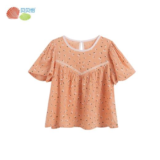 贝贝怡夏季童装小清新印花女童短袖洋气时尚上衣宝宝外出服 商品图4