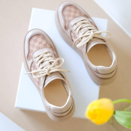 女士头层牛皮+网面透气复古休闲鞋(羊皮内里） 商品图4