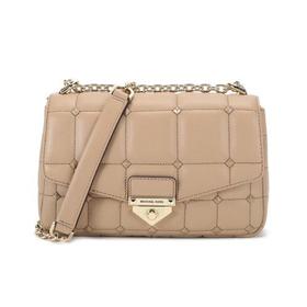 【高圆圆同款】Michael Kors/迈克·科尔斯 2021款 MK女包 SOHO系列皮革铆钉装饰手提单肩斜挎包 30T1L1SL3L