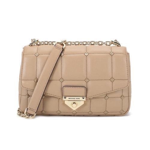 【高圆圆同款】Michael Kors/迈克·科尔斯 2021款 MK女包 SOHO系列皮革铆钉装饰手提单肩斜挎包 30T1L1SL3L 商品图0