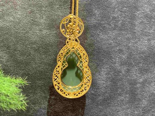 【御珠宫坊】金镶碧玉猫眼吊坠 商品图3