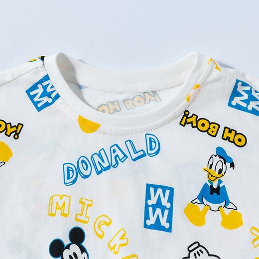【唐老鸭90周年】迪士尼童装夏季新品儿童短袖印花时尚男童上衣宝宝外出服 商品图5