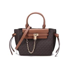 Michael Kors/迈克·科尔斯【22春夏新款】女士HAMILTON LEGACY系列人造革/牛皮革小号手提单肩斜挎包老花图案 30F1G9HS5B