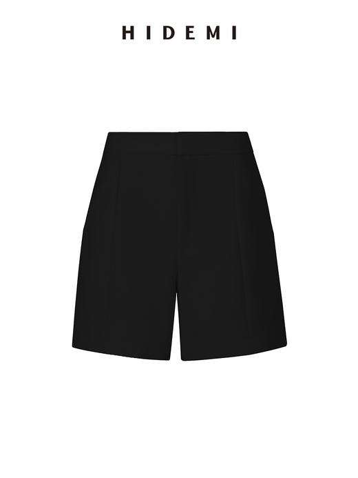 HIDEMI 简约超显瘦提臀高腰短裤 黑色/白色 商品图10